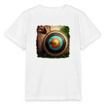 Bogenschießen erfordert hohe Präzision - Stanley/Stella Kinder T-Shirt MINI CREATOR  - Weiß - Vorne - Maike (125cm)