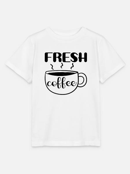 Fresh Coffee - Stanley/Stella Kinder T-Shirt MINI CREATOR - Weiß