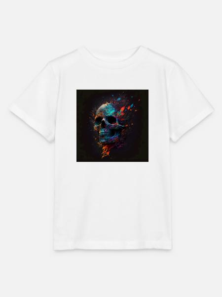 Abstract Skull n°9 - Stanley/Stella Kinder T-Shirt MINI CREATOR - Weiß