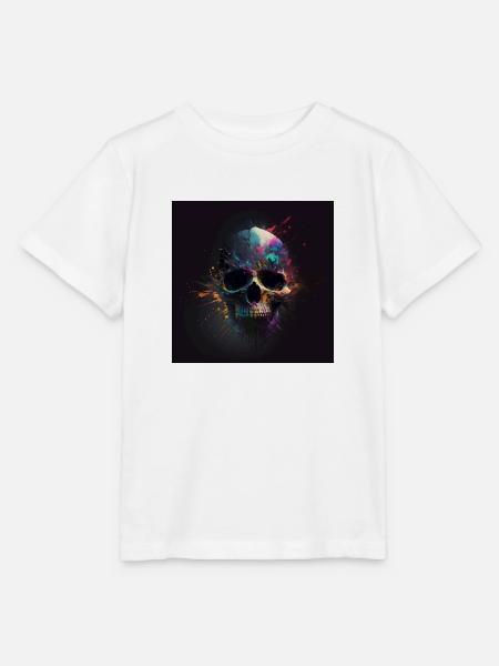 Abstrakter Schädel Nr. 10 - Stanley/Stella Kinder T-Shirt MINI CREATOR - Weiß