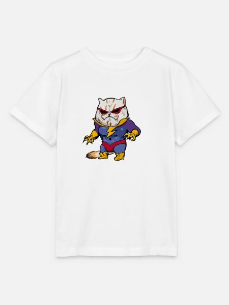 Kro die Superkatze - Stanley/Stella Kinder T-Shirt MINI CREATOR - Weiß