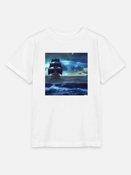 Dunkle Wellen - Stanley/Stella Kinder T-Shirt MINI CREATOR  - Weiß