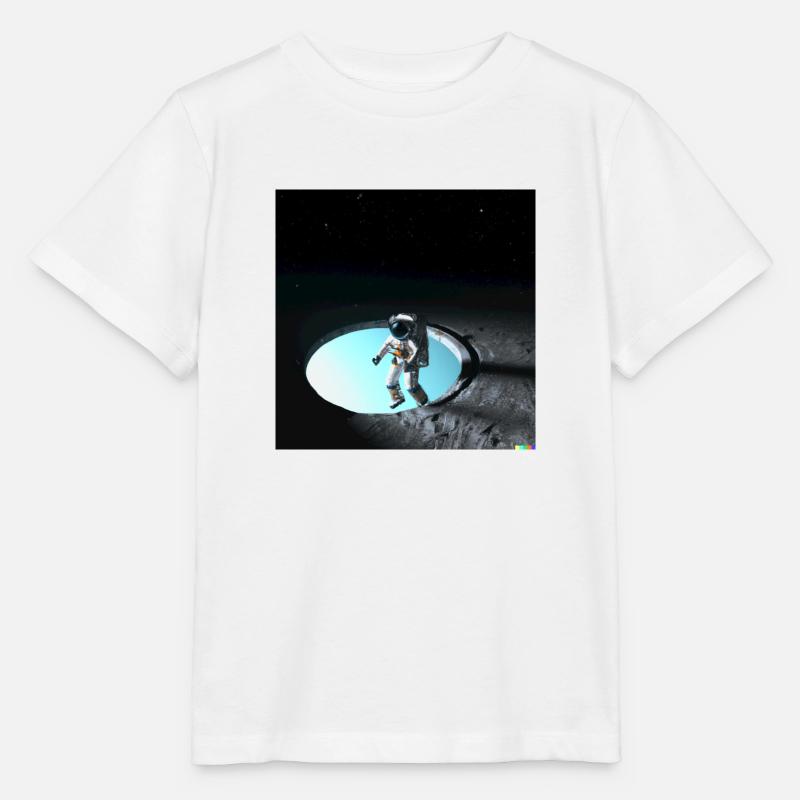Astronaute dans les deux sphères - T-shirt bio MINI CREATOR Stanley/Stella Enfant - blanc