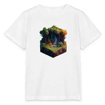 Voxel art forest 3D HD - Stanley/Stella MINI CREATOR Kids’ T-Shirt - white - Front - Maike (125cm)