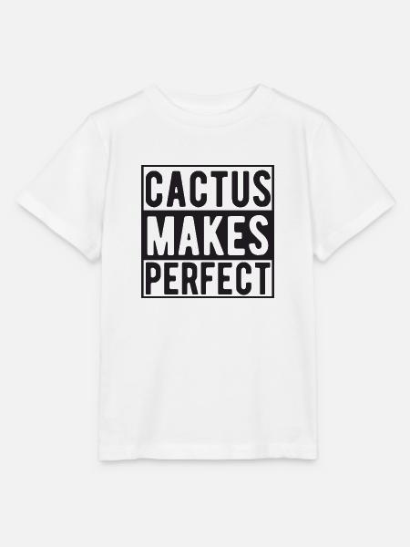 Cactus makes Perfect - Stanley/Stella Kinder T-Shirt MINI CREATOR  - Weiß