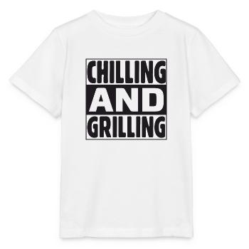 Chilling and Grilling - Stanley/Stella MINI CREATOR Kids’ T-Shirt - white - Front - Maike (125cm)