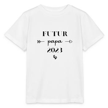 futur papa 2023 - T-shirt bio MINI CREATOR Stanley/Stella Enfant - blanc - Devant - Maike (125cm)