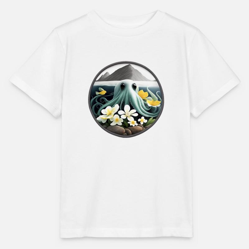 Tintenfisch - Stanley/Stella Kinder T-Shirt MINI CREATOR  - Weiß