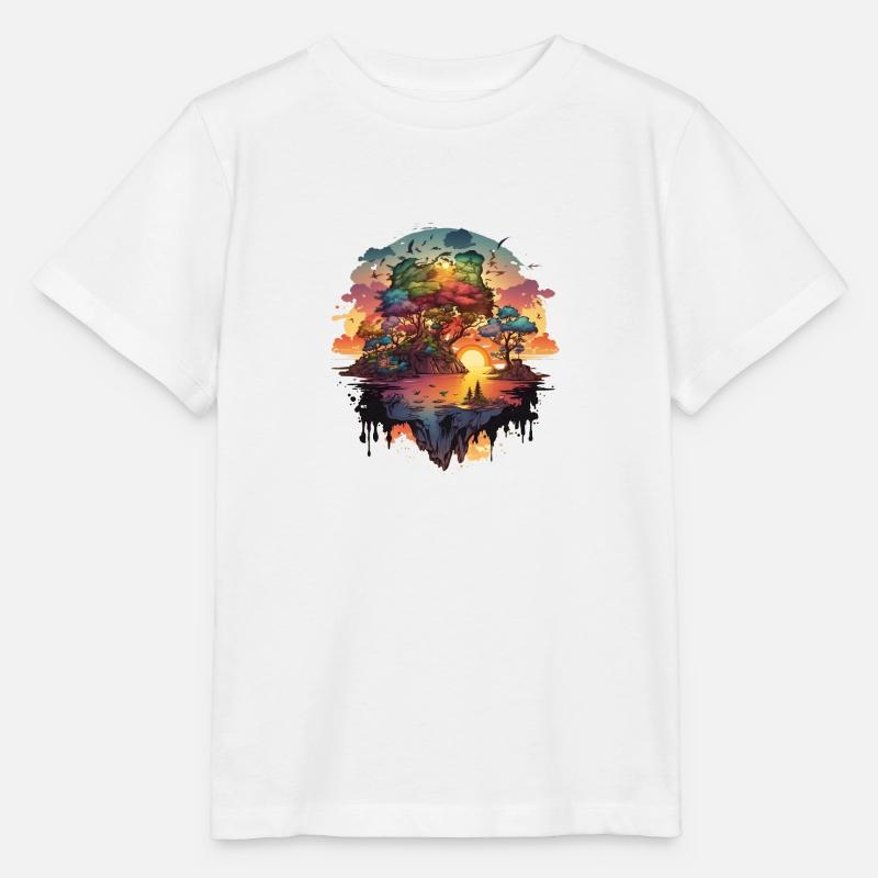 Waldmotiv - Wald - Insel - Logo - Stanley/Stella Kinder T-Shirt MINI CREATOR  - Weiß