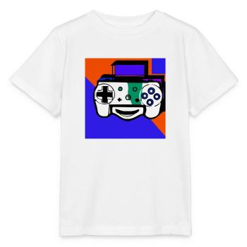 a PS-5 smiling illustroke 3 - Stanley/Stella MINI CREATOR Kids’ T-Shirt - white - Front - Maike (125cm)