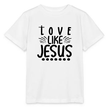 Love Like Jesus - Stanley/Stella MINI CREATOR Kids’ T-Shirt - white - Front - Maike (125cm)