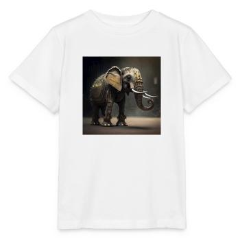 Éléphant au Kenya - T-shirt bio MINI CREATOR Stanley/Stella Enfant - blanc - Devant - Maike (125cm)