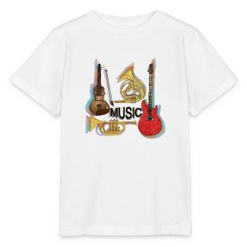 Musical instruments - Stanley/Stella MINI CREATOR Kids’ T-Shirt - white - Front - Maike (125cm)