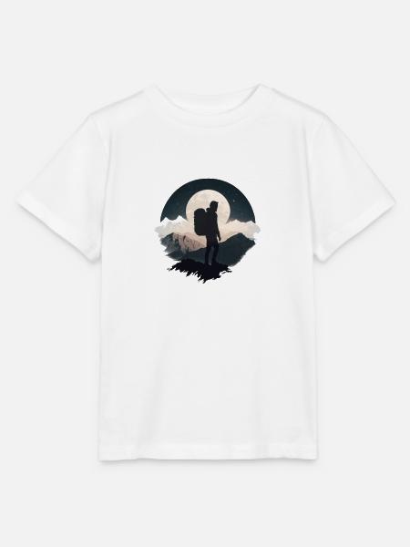 Backpacker im Mondschein, Wanderung - Stanley/Stella Kinder T-Shirt MINI CREATOR  - Weiß