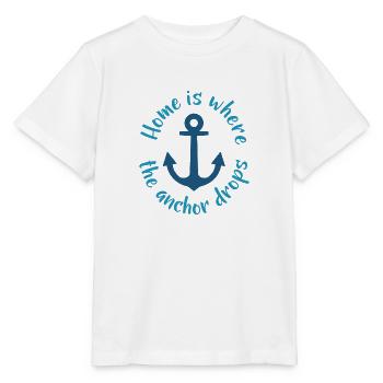 La maison est l’endroit où l’ancre tombe - T-shirt bio MINI CREATOR Stanley/Stella Enfant - blanc - Devant - Maike (125cm)