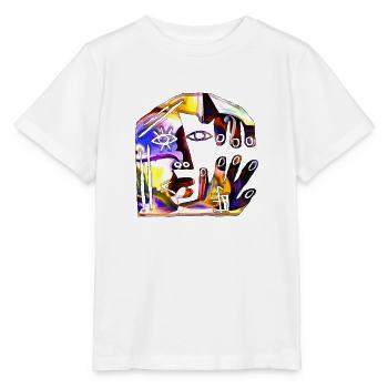 Optische Täuschung Kunst psychadelic Retro Formen Sex - Stanley/Stella Kinder T-Shirt MINI CREATOR  - Weiß - Vorne - Maike (125cm)