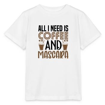All i need is Coffee and Mascara - Stanley/Stella Kinder T-Shirt MINI CREATOR  - Weiß - Vorne - Maike (125cm)
