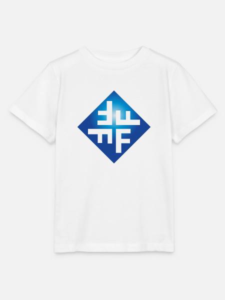 Blau geschnittene Fliese - Stanley/Stella Kinder T-Shirt MINI CREATOR  - Weiß