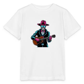 skeleton guitar top - T-shirt bio MINI CREATOR Stanley/Stella Enfant - blanc - Devant - Maike (125cm)