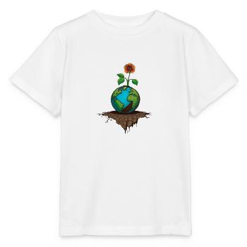 Pflanzen Erde Wachstum und Verbindung - Stanley/Stella Kinder T-Shirt MINI CREATOR  - Weiß - Vorne - Maike (125cm)