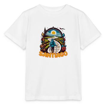 Santiago de Chile Pilgrimage Camino de Santiago - Stanley/Stella MINI CREATOR Kids’ T-Shirt - white - Front - Maike (125cm)