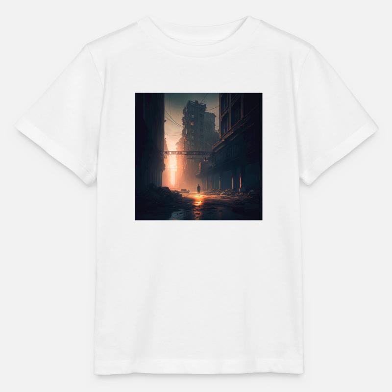 Dystopian future - Stanley/Stella MINI CREATOR Kids’ T-Shirt - white