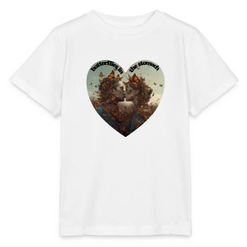 Les papillons dans l’estomac sont des sentiments merveilleux - T-shirt bio MINI CREATOR Stanley/Stella Enfant - blanc - Devant - Maike (125cm)