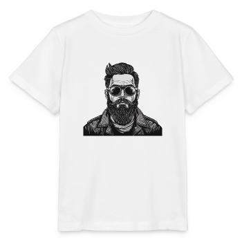Motard vintage - T-shirt bio MINI CREATOR Stanley/Stella Enfant - blanc - Devant - Maike (125cm)