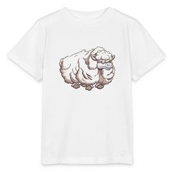Haariges Cartoon-Schaf - Stanley/Stella Kinder T-Shirt MINI CREATOR  - Weiß - Vorne - Maike (125cm)