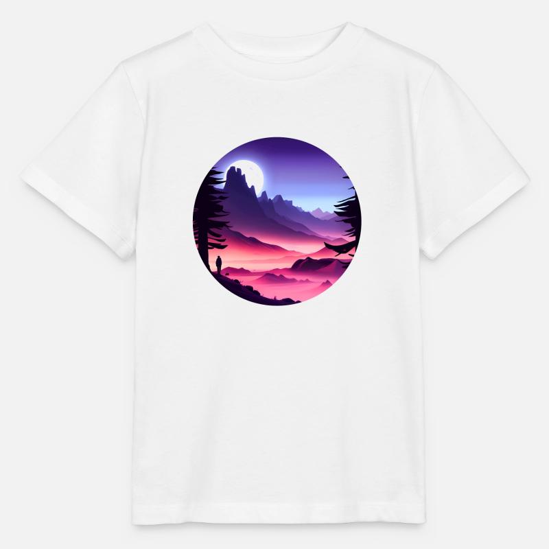 Austronaute seul dans une galaxie extraterrestre - T-shirt bio MINI CREATOR Stanley/Stella Enfant - blanc