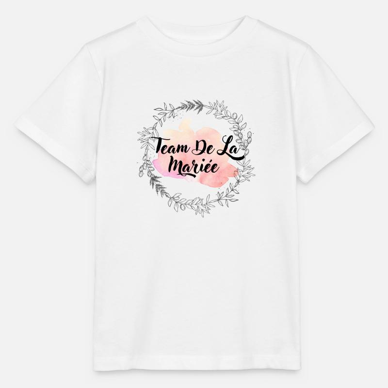 Team de la mariée floral - T-shirt bio MINI CREATOR Stanley/Stella Enfant - blanc