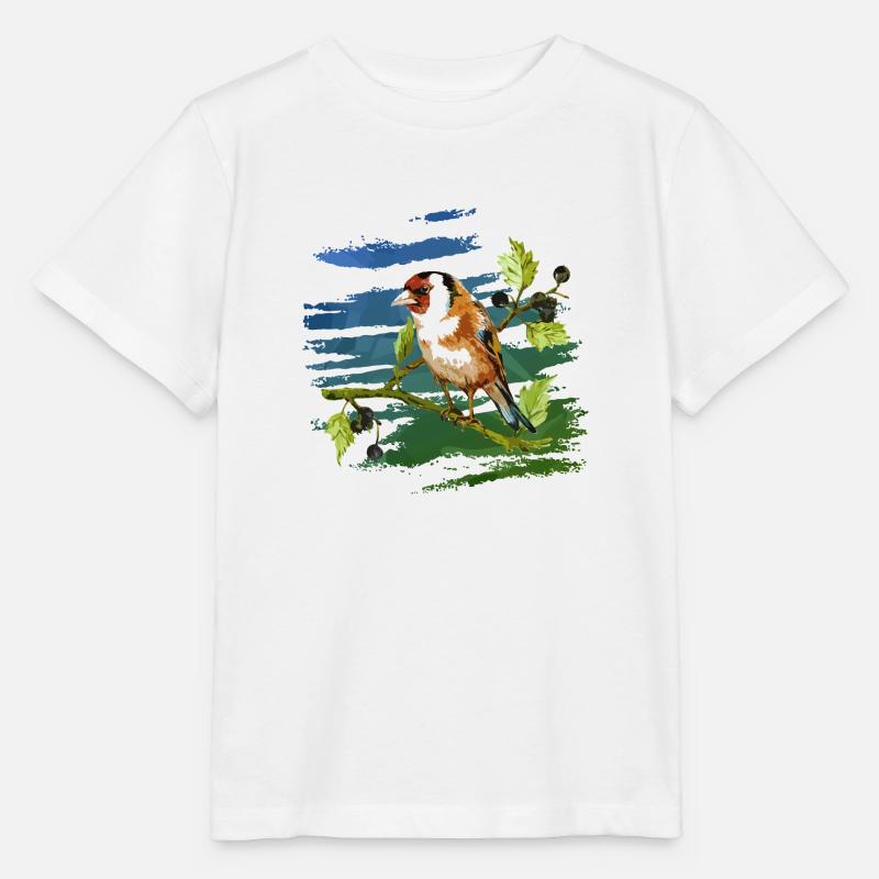 Oiseau coloré - T-shirt bio MINI CREATOR Stanley/Stella Enfant - blanc