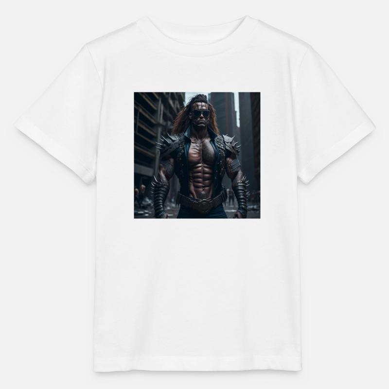 Futur Cyberpunkt Warrior - T-shirt bio MINI CREATOR Stanley/Stella Enfant - blanc
