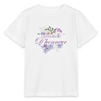 Demoiselle d’honneur floral - T-shirt bio MINI CREATOR Stanley/Stella Enfant - blanc - Devant - Maike (125cm)