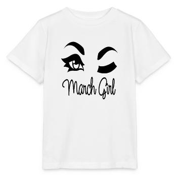 March Girl - Stanley/Stella Kinder T-Shirt MINI CREATOR  - Weiß - Vorne - Maike (125cm)