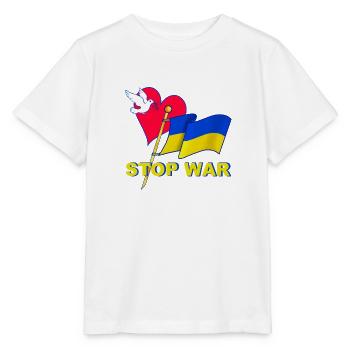 Stop War - Stanley/Stella MINI CREATOR Kids’ T-Shirt - white - Front - Maike (125cm)