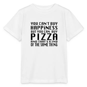 can't buy happiness but pizza - T-shirt bio MINI CREATOR Stanley/Stella Enfant - blanc - Devant - Maike (125cm)