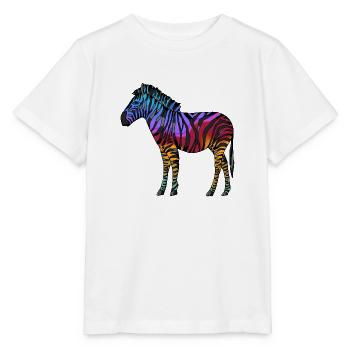 Zèbre - T-shirt bio MINI CREATOR Stanley/Stella Enfant - blanc - Devant - Maike (125cm)