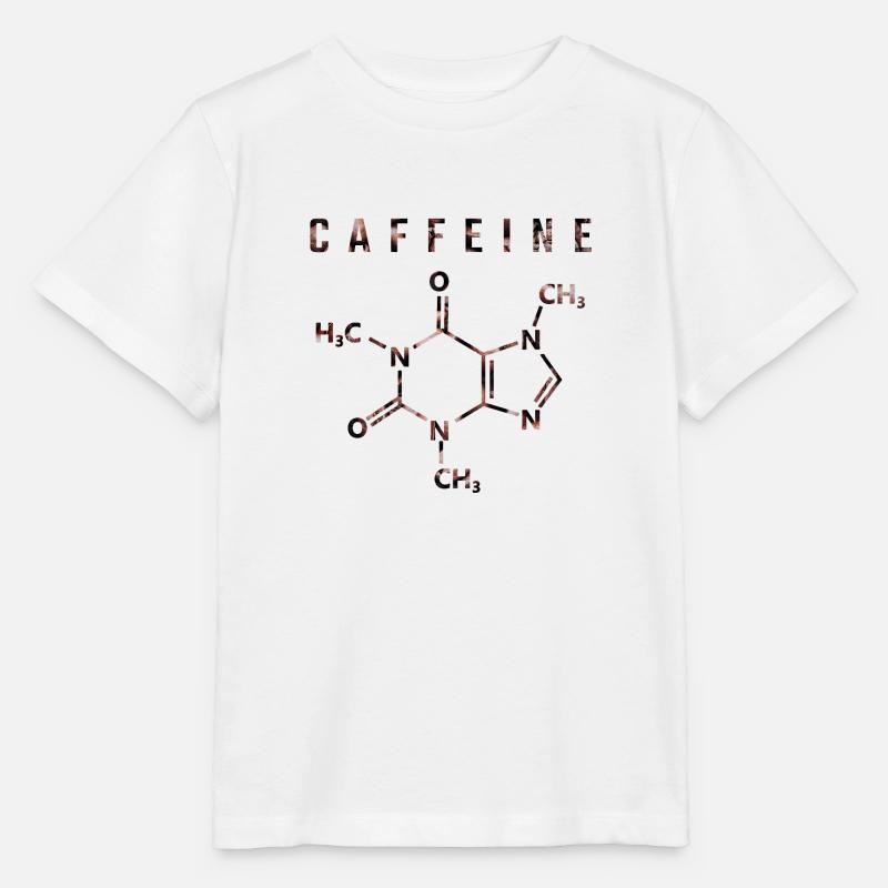 Molécule de caféine - T-shirt bio MINI CREATOR Stanley/Stella Enfant - blanc