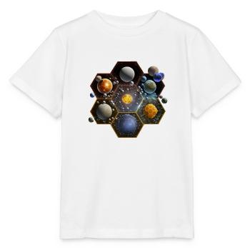 Hexagonal Solar System - Stanley/Stella MINI CREATOR Kids’ T-Shirt - white - Front - Maike (125cm)