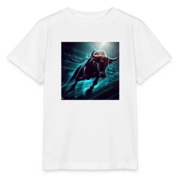 Stock chart with bulls - Stanley/Stella MINI CREATOR Kids’ T-Shirt - white - Front - Maike (125cm)