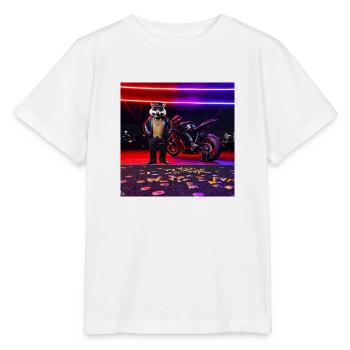 Gangster Raton laveur - T-shirt bio MINI CREATOR Stanley/Stella Enfant - blanc - Devant - Maike (125cm)