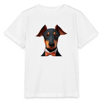 Doberman Chien Doberman Dresseur Doberman Chiot Doberman - T-shirt bio MINI CREATOR Stanley/Stella Enfant - blanc - Devant - Maike (125cm)