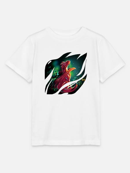 Fantasy Dragon - Stanley/Stella Kinder T-Shirt MINI CREATOR  - Weiß