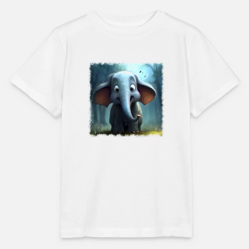Petit éléphant - T-shirt bio MINI CREATOR Stanley/Stella Enfant - blanc