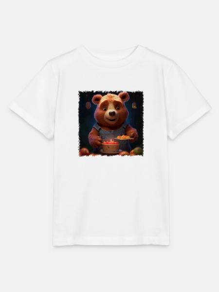 Hungriger Bär - Stanley/Stella Kinder T-Shirt MINI CREATOR  - Weiß