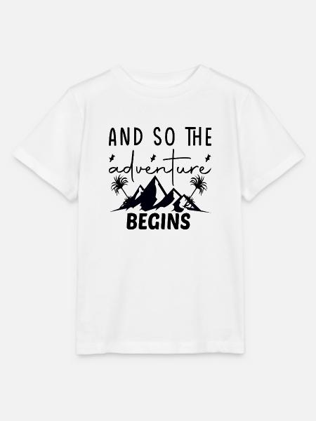 And so the Adventure begins - Stanley/Stella Kinder T-Shirt MINI CREATOR - Weiß