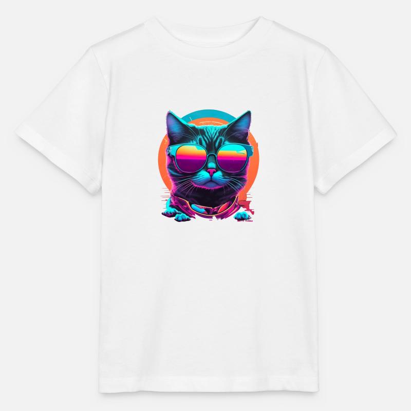 Katzen-Coolness - Stanley/Stella Kinder T-Shirt MINI CREATOR  - Weiß