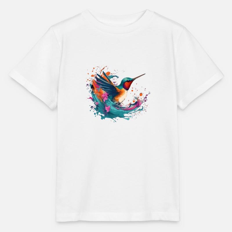 Geai Moqueur Mutlicolore - T-shirt bio MINI CREATOR Stanley/Stella Enfant - blanc