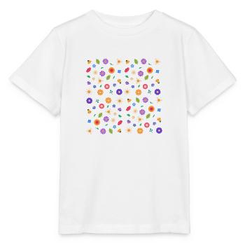 Motif floral - T-shirt bio MINI CREATOR Stanley/Stella Enfant - blanc - Devant - Maike (125cm)